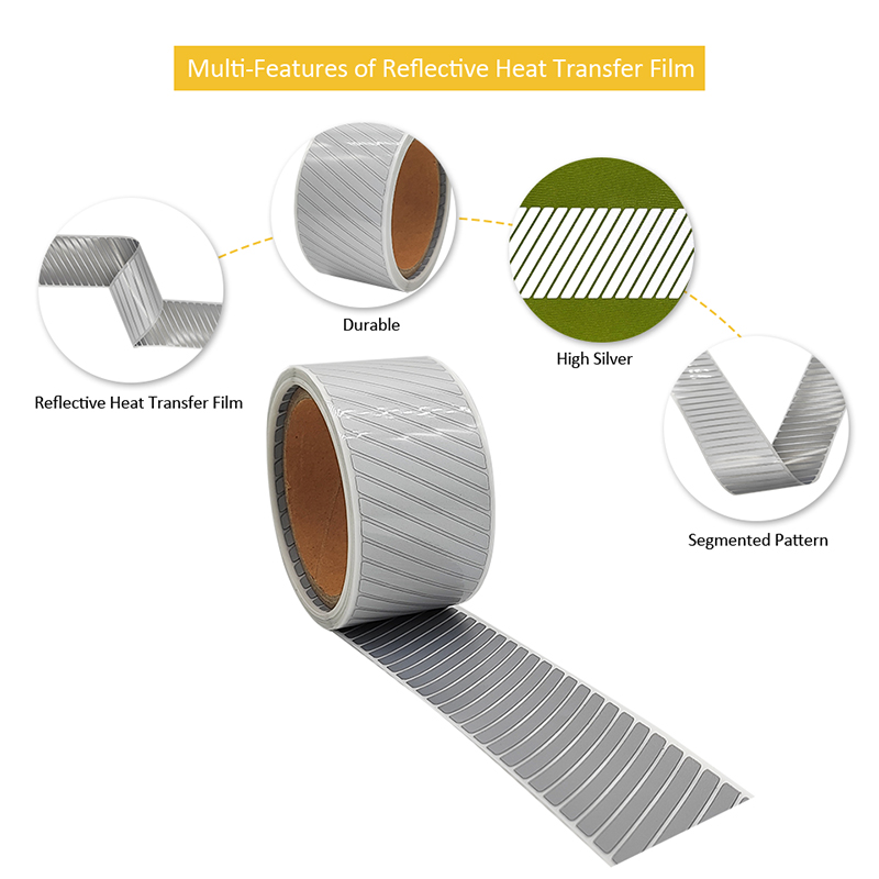 Roadstar 하이 실버 세그먼트 반사 테이프, 열 전달 비닐 필름 다리미, 의류 DIY 재봉 액세서리 RS-733-DH