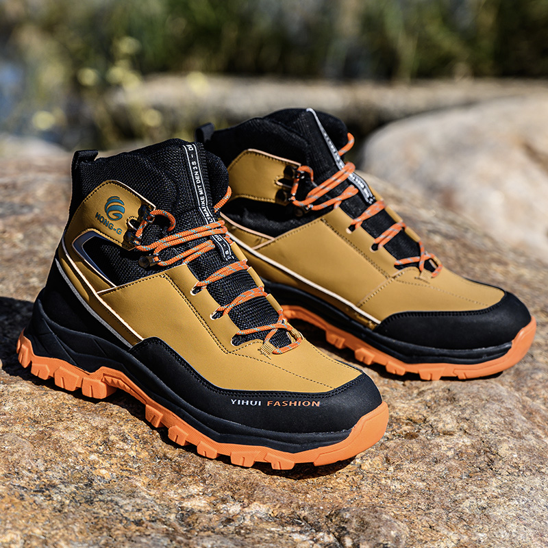 High-Top-Herren-Sicherheits schuhe Stahl kappe Anti-Smash-Sicherheits stiefel Pannen sichere Arbeits sicherheits stiefel Verschleiß feste Herren-Arbeits schuhe