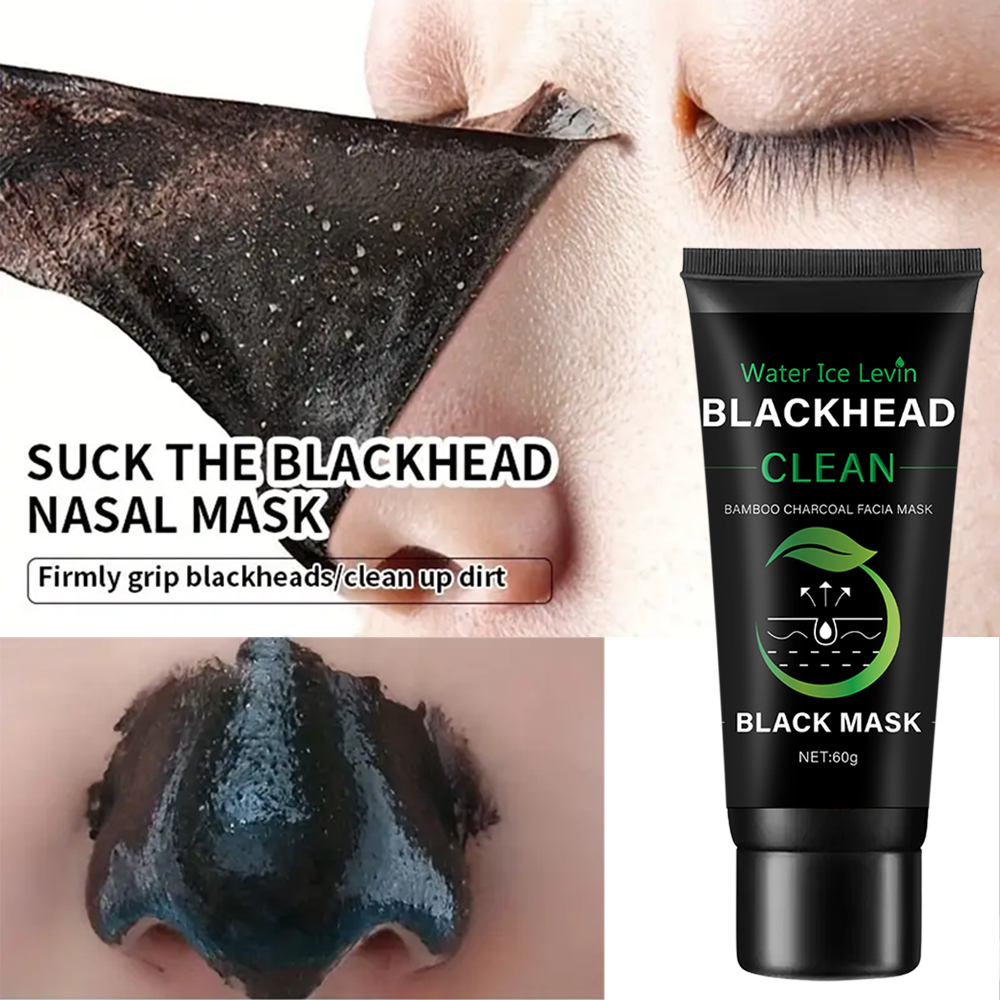 Bamboe Houtskoolvezelmasker Mee-eter verwijderen Diep masker Diepe reiniging Reiniging Exfoliërend masker Behandeling Zwart masker