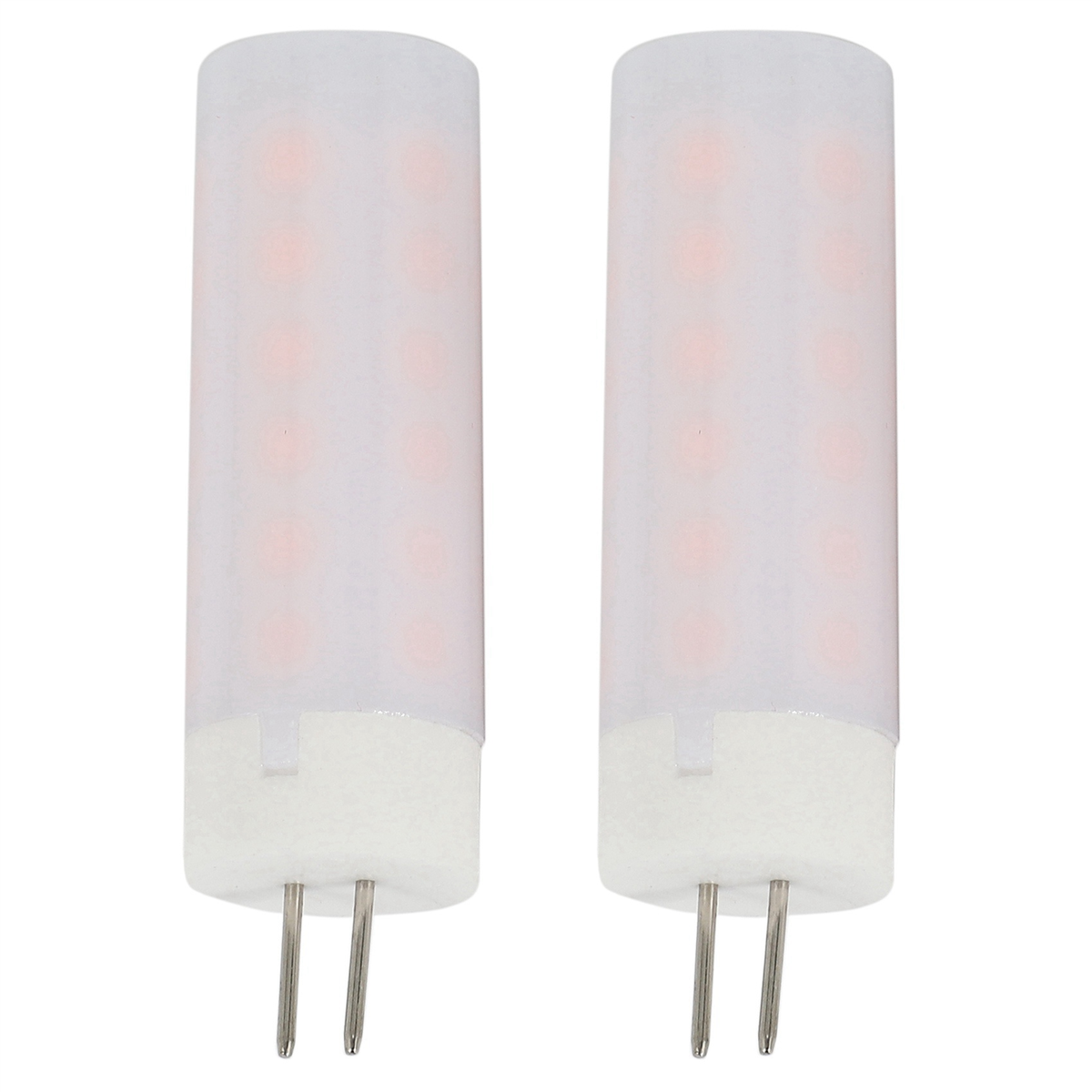 A72P 6 ชิ้น 3 วัตต์ 230 G4 ไฟ LED ข้าวโพด 36 LEDs SMD 2835 เอฟเฟกต์เปลวไฟวอร์มไวท์ DC 12 โวลต์ (วอร์มไวท์, DC12V)