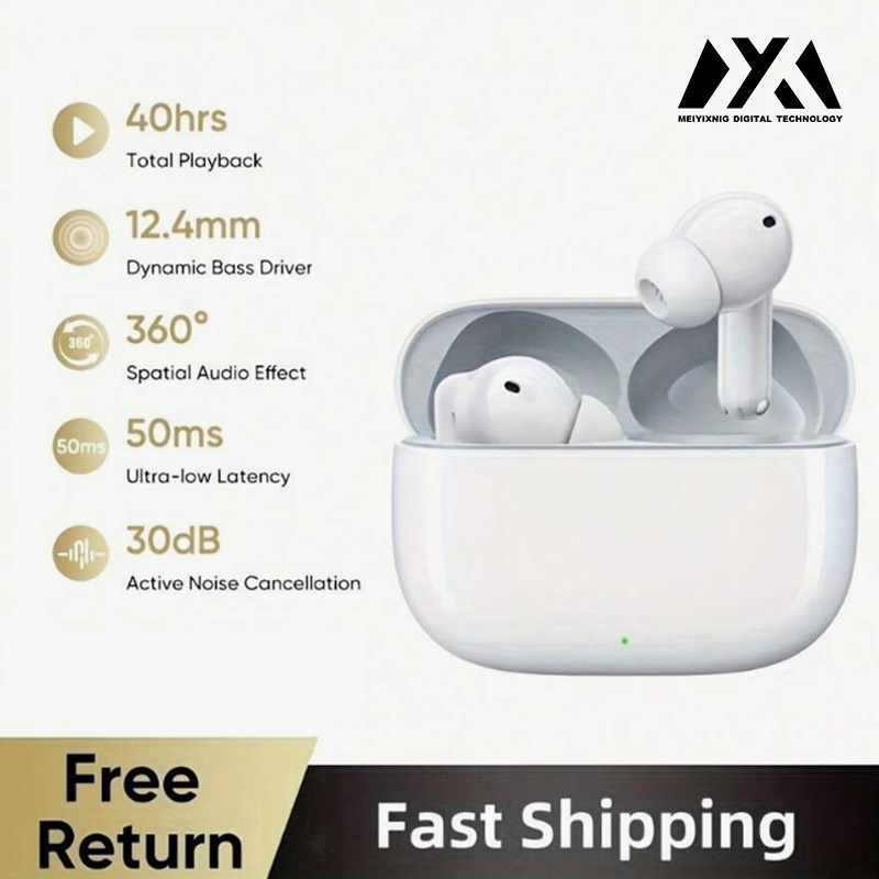 PRO2-Wireless headphones with noise cancellation, in-ear type, equipped with a charging case, high-fidelity stereo sound.