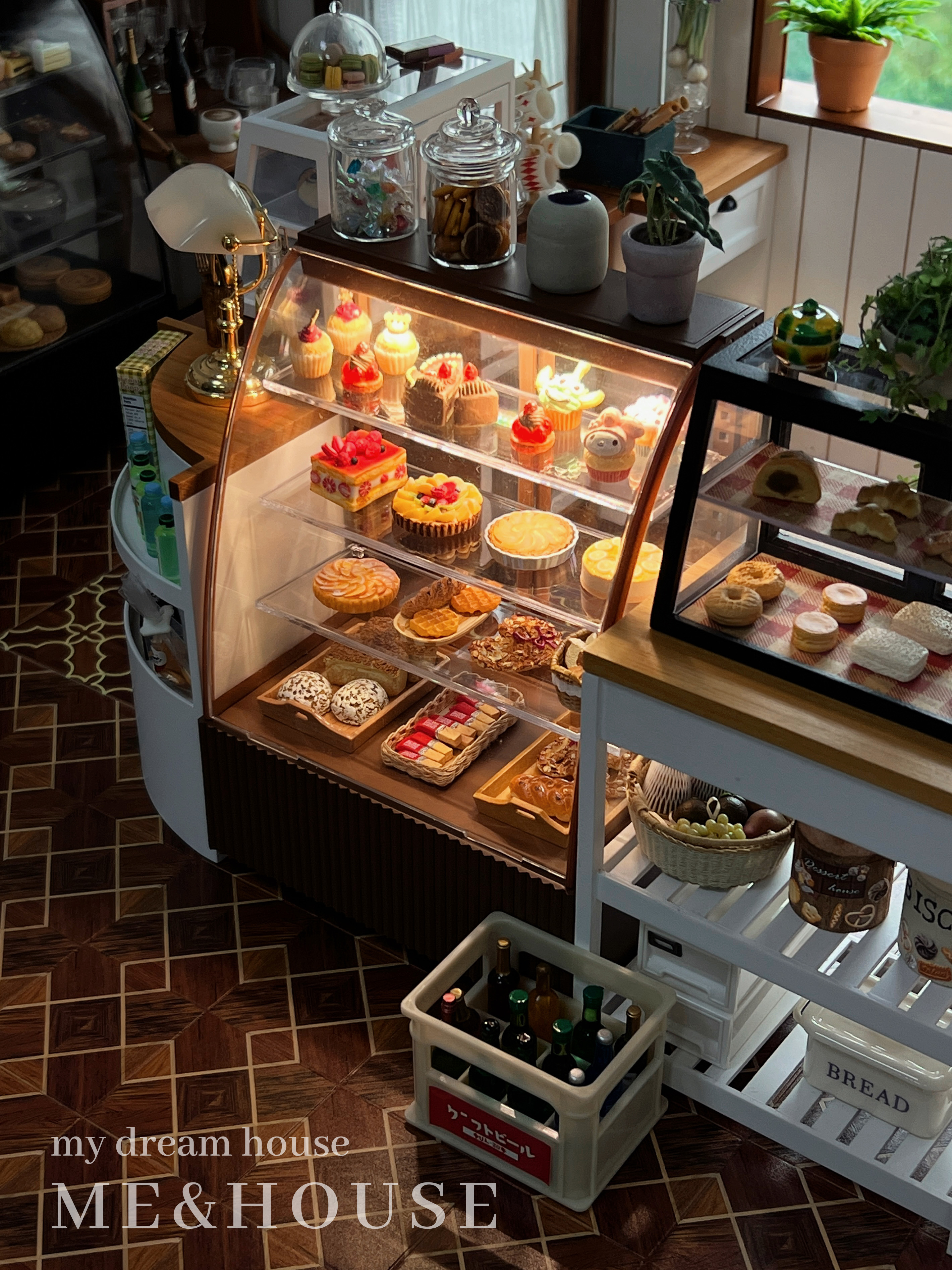 Modelo de casa de muñecas, muebles, accesorios, mini modelo, gabinete de pastel, 1/6