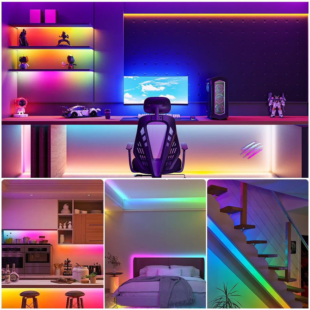 WS2811 WS2812 WS2813 WS2815 DC 5V 12V color-changing addressable and programmable LED light strips for colorful lighting