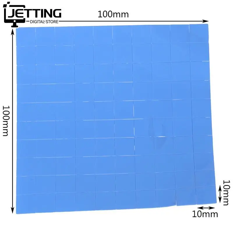100 Chiếc Nhiệt Miếng Lót GPU CPU Tản Nhiệt Làm Mát Dẫn Điện Miếng Lót Silicone 10*10*0.5Mm
