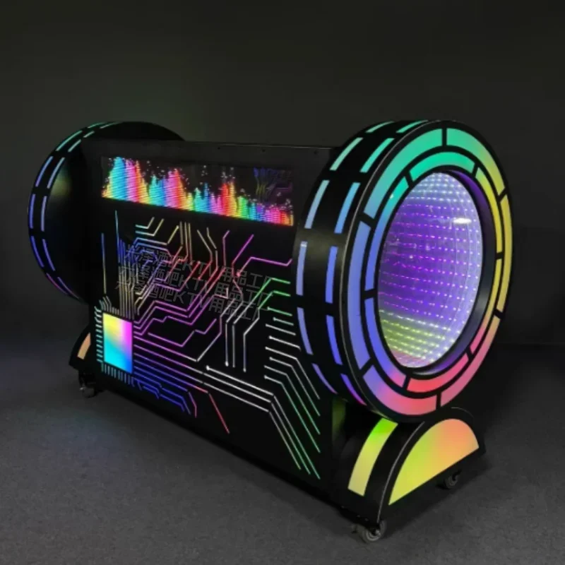 Bar DJ table DJing table KTV party room luminous colorful removable stainless steel acrylic LED DJing table