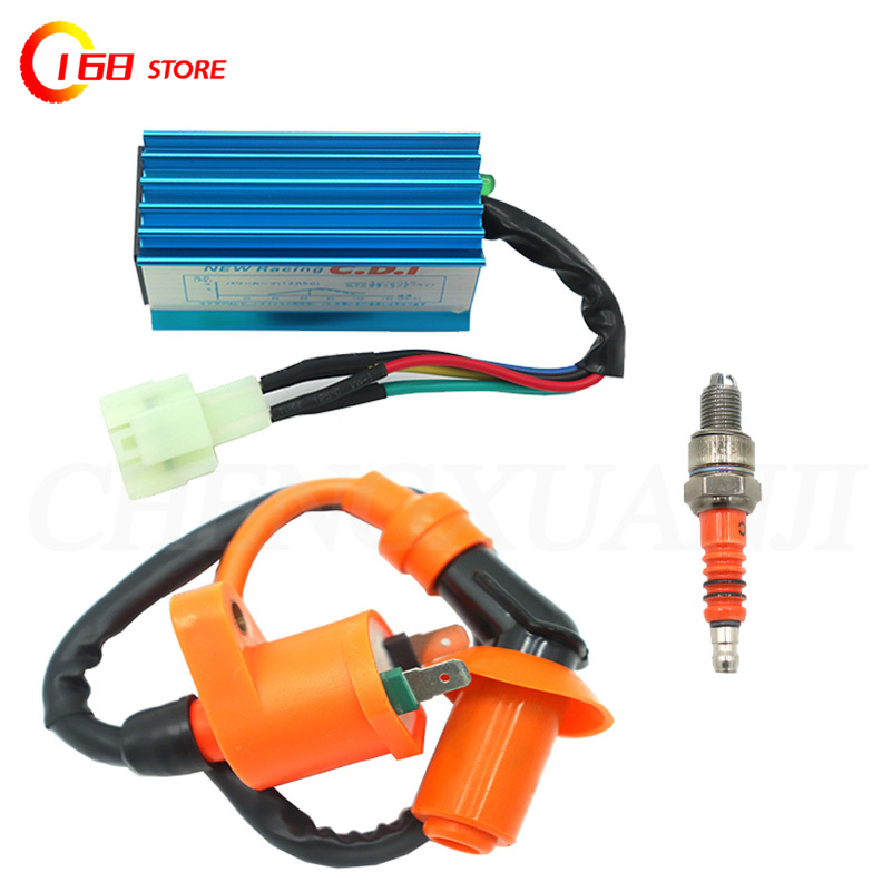 Motorcycle Performance Ignition Coil Racing AC CDI Spark Plug for GY6 50cc 125cc 150cc Moped Scooter Quad Buggy Pit Dirt Bike