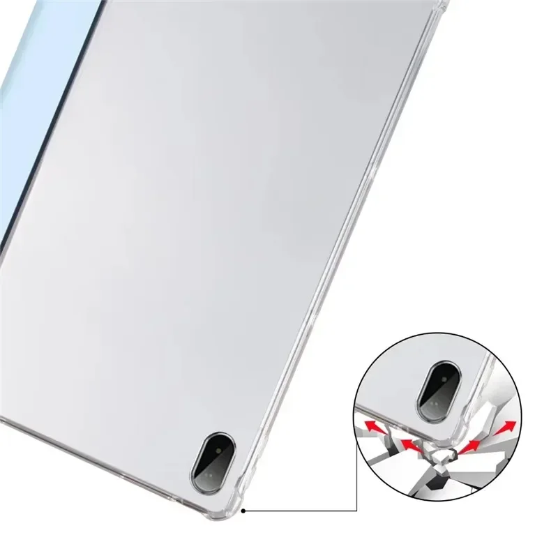 Para Xiaomi Poco Pad funda con portalápices soporte abatible suave TPU trasera magnética funda para tableta para Redmi Pad Pro 2024 funda de 12,1 pulgadas