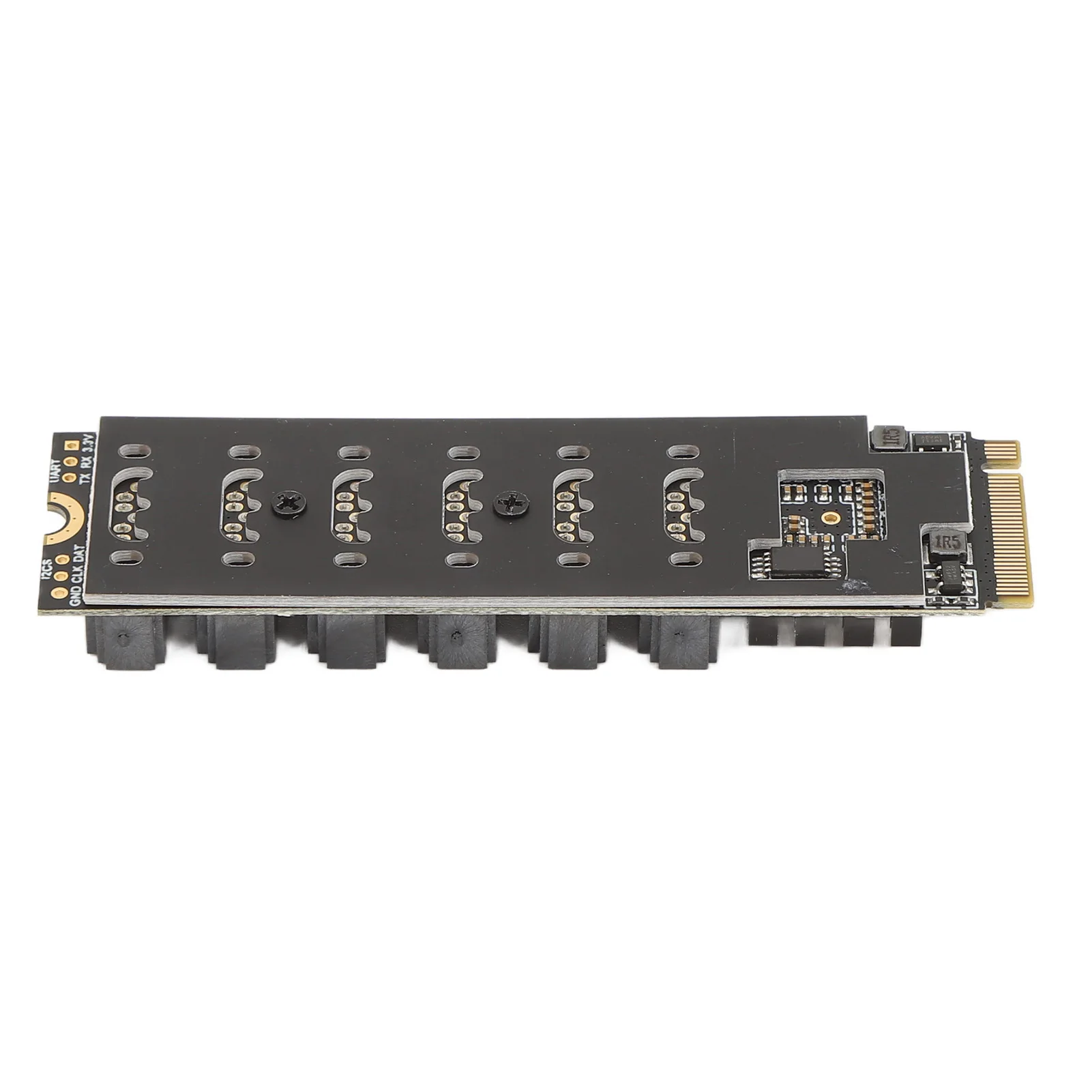M.2 to SATA3.0 Adapter Card 6Gbps High Speed ASM1166 M.2 PCIE to SATA Expansion Card with Smart Indicator