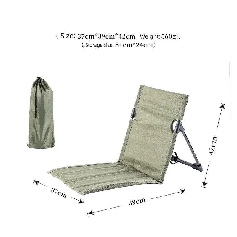 Silla plegable para acampar, jardín al aire libre, parque, silla individual perezosa con respaldo, cojín, Picnic, Camping, respaldo plegable, silla para playa