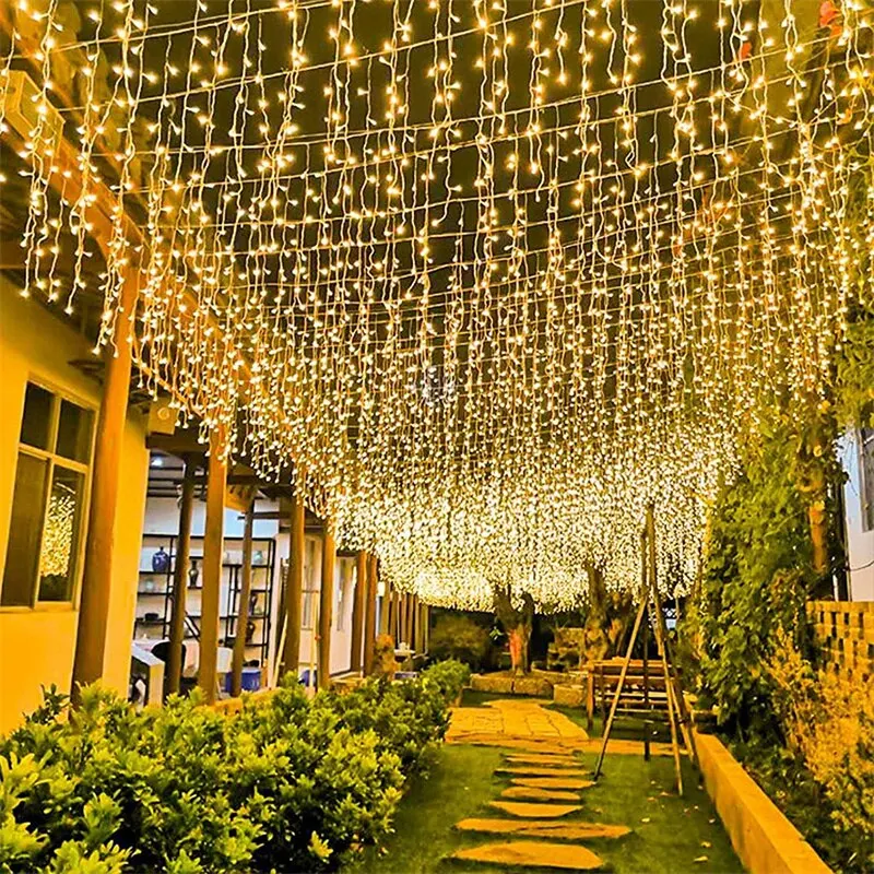 Luci a stringa a LED per esterni Ghirlanda 10M Impermeabile Fata Luce Lampada a festone Festa di nozze Vacanza Giardinaggio Decorazione Luce
