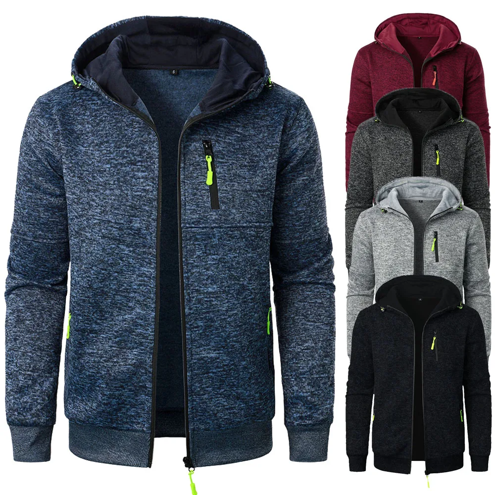 Novo masculino esportes de fitness casual moletom cardigan jaquetas com capuz cardigan moletom com capuz jaqueta de beisebol