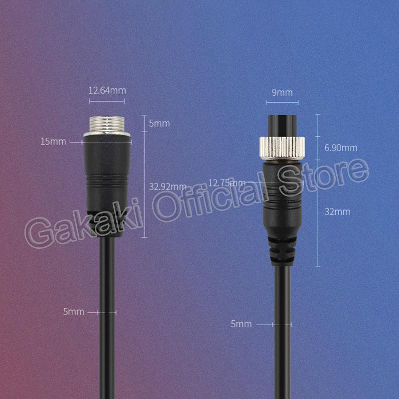 Cable de vídeo de extensión de aviación macho a hembra, 1m/2m/3m/5m, 4 pines, para conexión de cámara de Monitor de autobús y camión