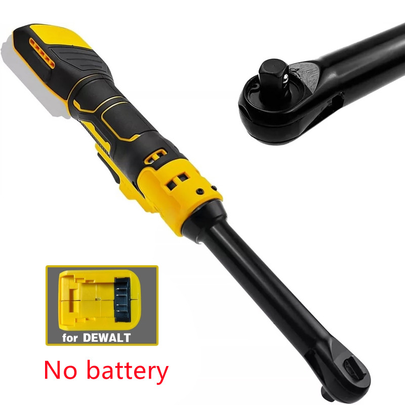 Llave de trinquete inalámbrica, tuerca de tornillo de extracción de cabeza extendida mejorada, 220N.m, controlador eléctrico de 3/8 "para batería Dewalt de 18V y 20V