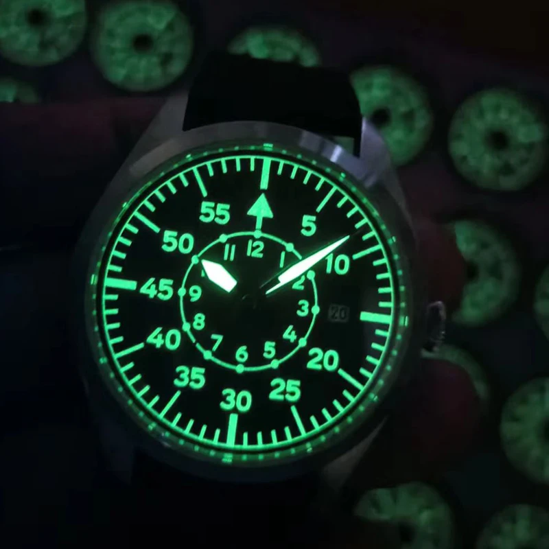 Flieger Pilot zegarek A typ B Aviator automatyczne pole Reloj Piloto Relogio mechaniczny zegarek na rękę Orologio Pilota Montre Pilote