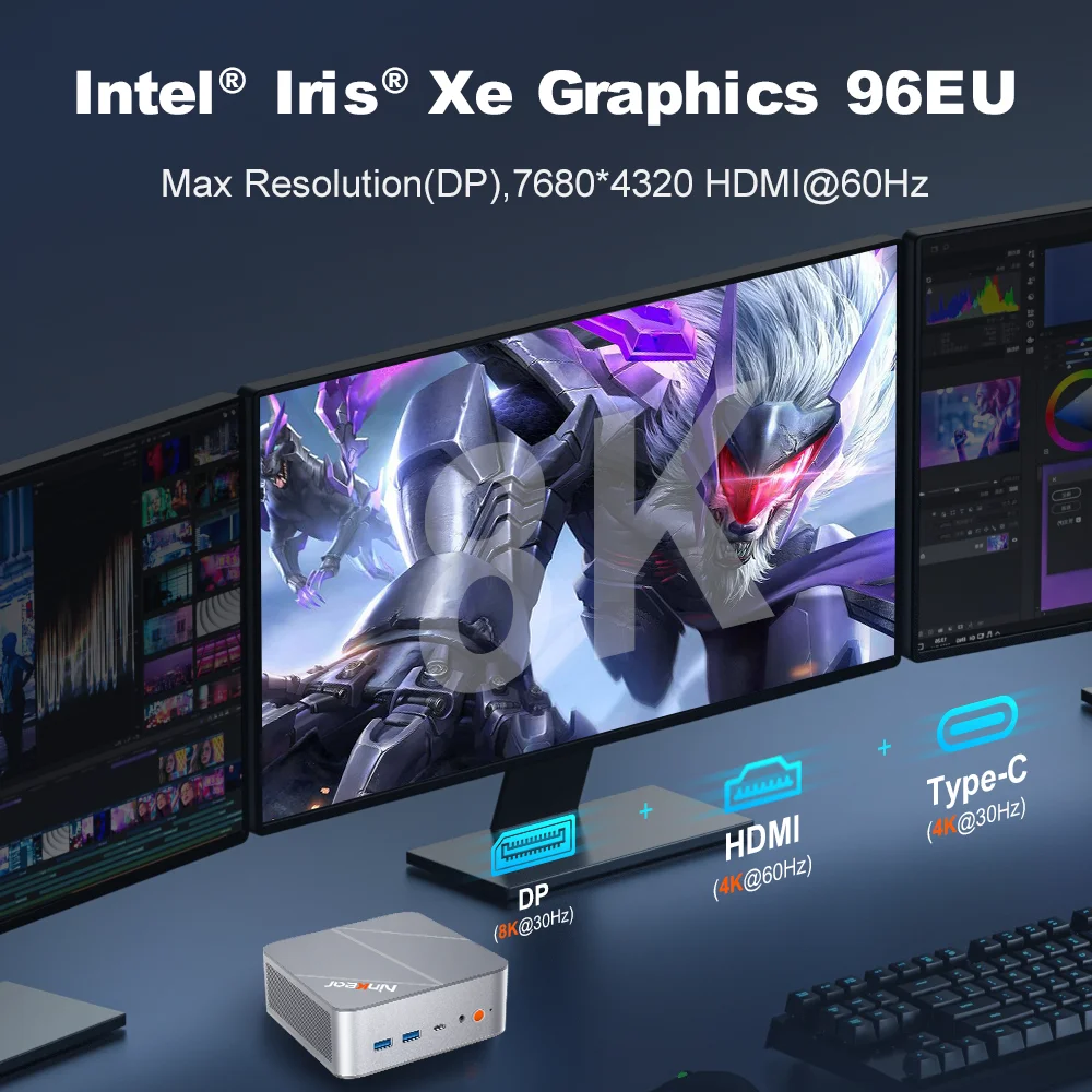 Ninkear L12 Pro Mini PC Intel i9-12900HK Windows 11 32 GB DDR4 1 TB SSD WiFi 6 BT5.2 Tri-Display MiniPC Computer desktop