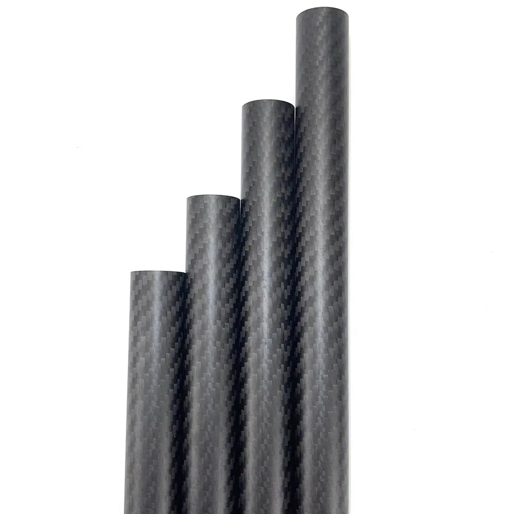 2 Chiếc 3K Full Sợi Carbon Chiều Dài Ống 0.5M Dây Chéo Matt Composite Độ Cứng DIY Nhật Bản Chất Liệu Ống Cho RC Máy Bay Không Người Lái Phụ Kiện