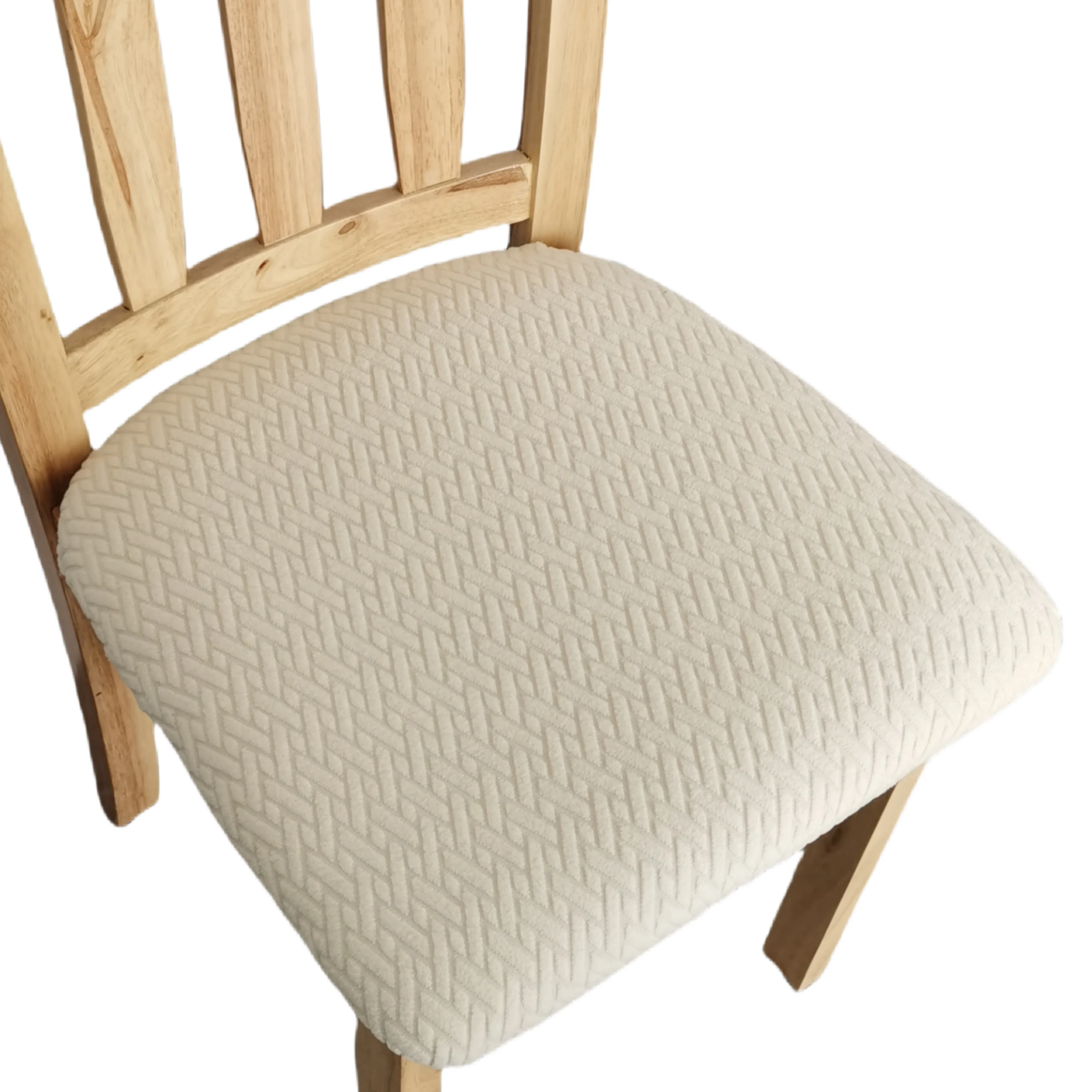 Funda de silla gruesa, funda de cojín de asiento de silla de color sólido adecuada para todas las estaciones, funda de cojín de silla elástica jacquard para d