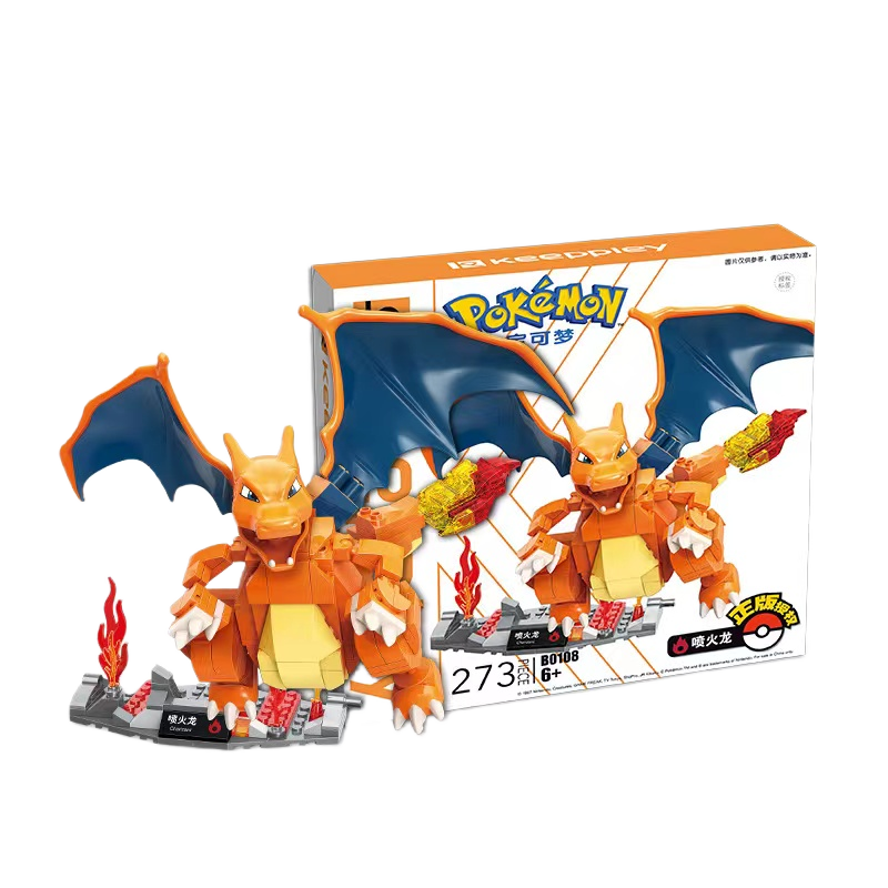 Blocs de construction assemblés Pokemon, jouets figurines d'anime Charizard Mewtwo Venusaur, modèle de dessin animé, ornements, jouet, cadeaux d'anniversaire pour enfants