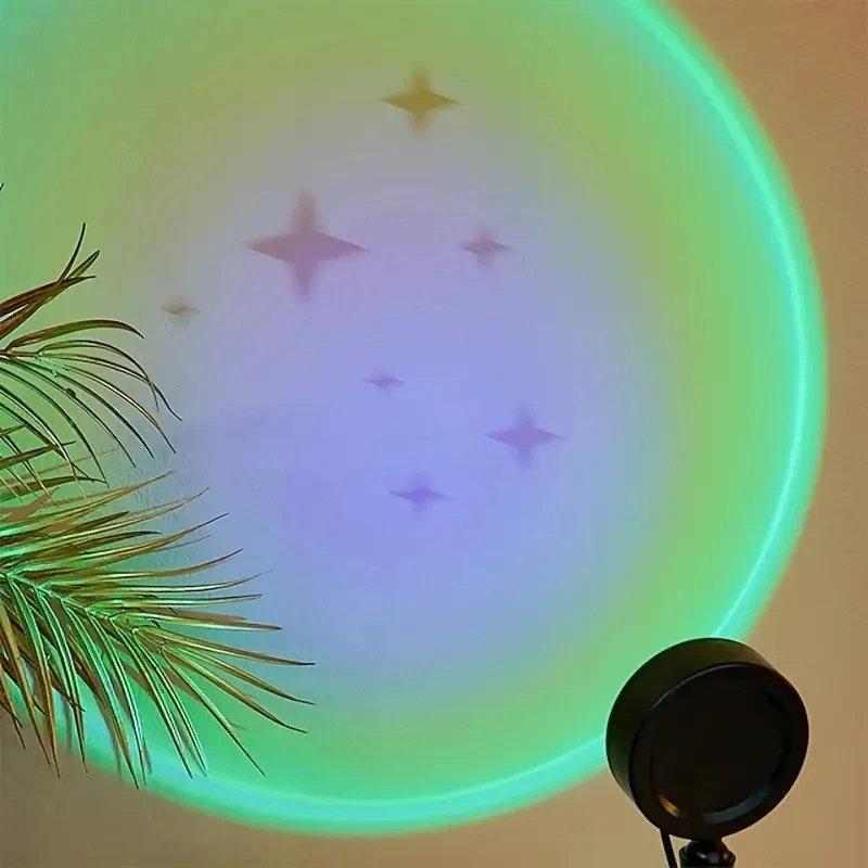 16 color RGB ambient light LED night light projection light with remote control, USB power supply