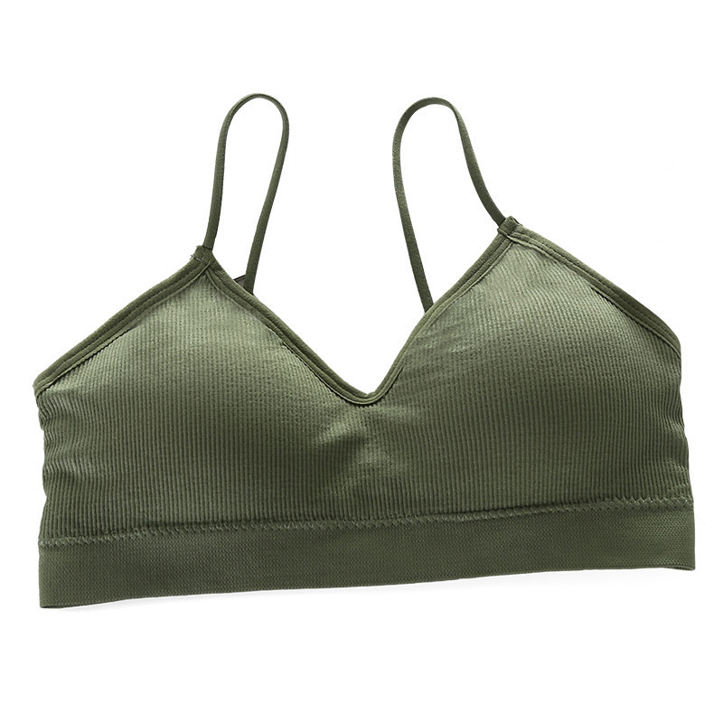 Frauen Sport Bhs Schnell Trocken Elastische Gepolsterte Gym Laufen Skeep Bh Einfarbig Fitness Yoga Sport Atmungsaktive Tops