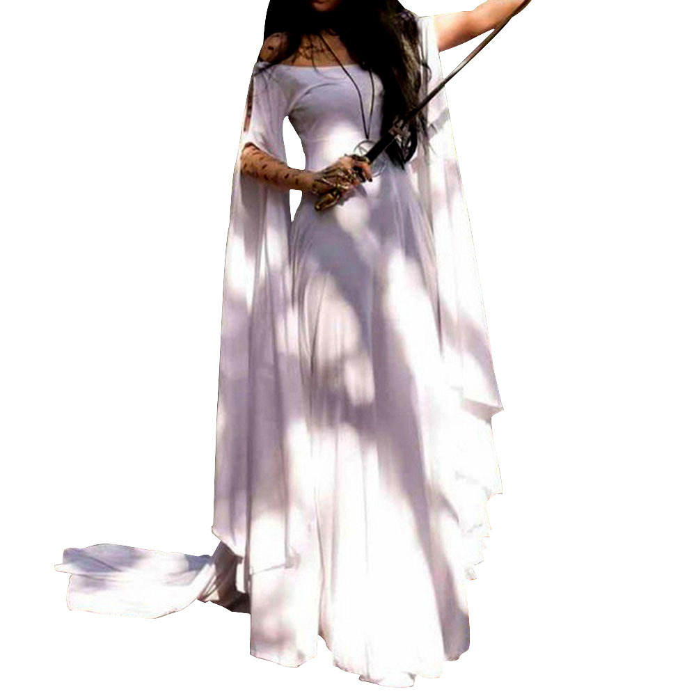 Женское платье с длинным рукавом и круглым вырезом