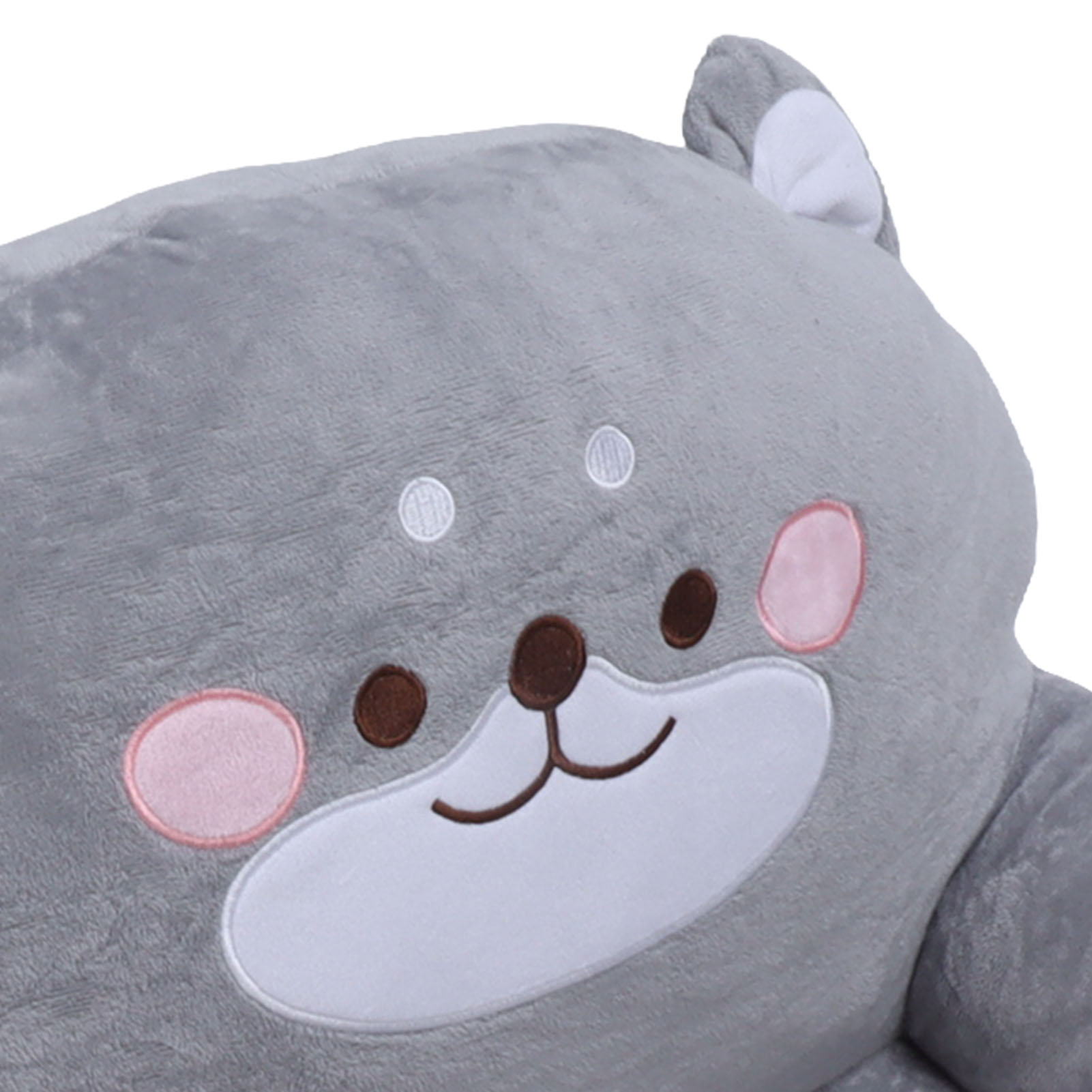 Canapé pliable pour enfants, Design de dessin animé, doux et respirant, chaise pour tout-petits, dossier Stable, chien gris, poignée large pour dormir