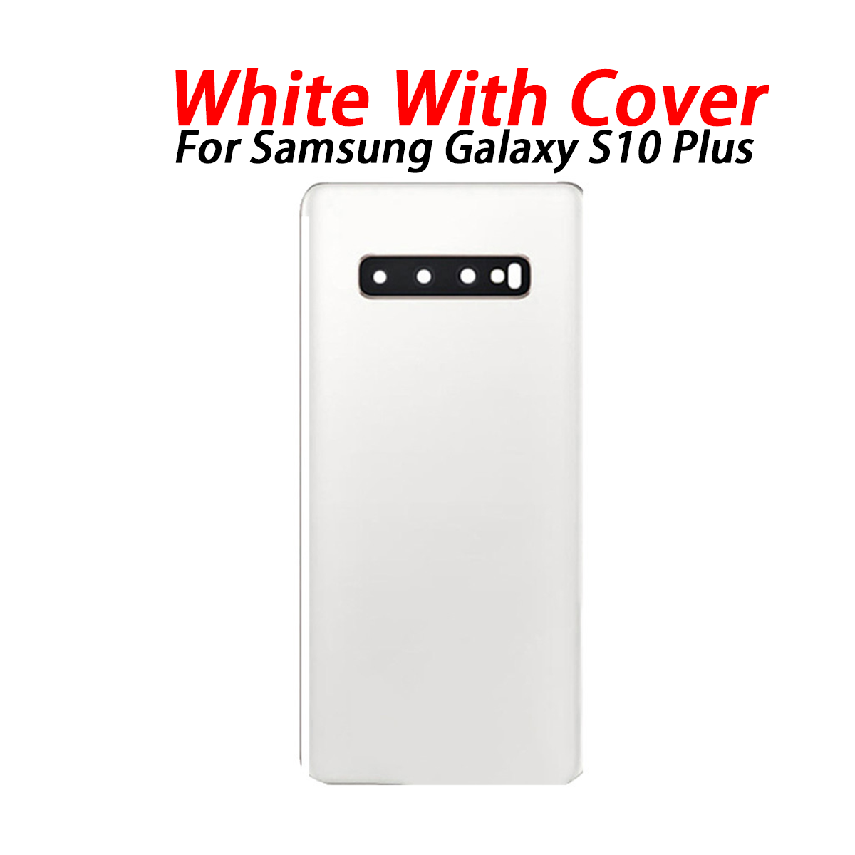 Bateria tampa traseira para samsung galaxy s10 plus, painel de vidro com lente da câmera substituir, novo