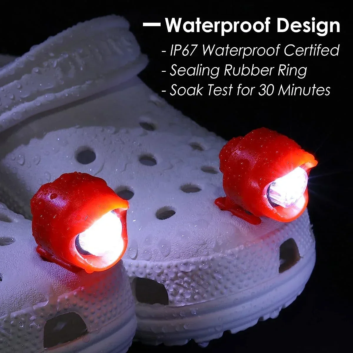 2 PC ไฟหน้าสําหรับ Croc ไฟขนาดเล็กโหมดรองเท้า Charms Clog รองเท้าแตะรองเท้าตกแต่ง Running Camping ตลกรองเท้าอุปกรณ์เสริม