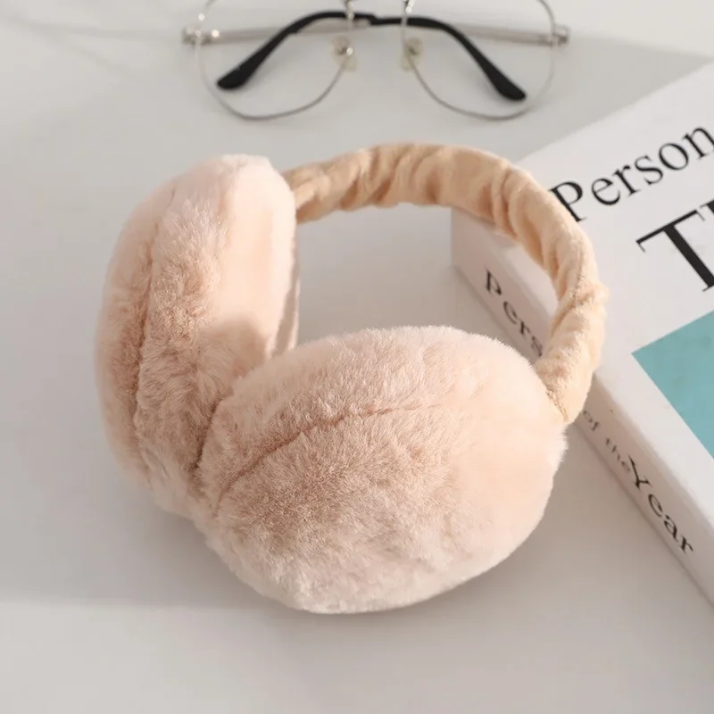 แฟชั่นฤดูใบไม้ร่วงฤดูหนาว Earmuff ผู้หญิงผู้ชายพับหูอุ่น Plush สีทึบปรับหู Muffs Earflap Earmuffs อุปกรณ์เสริม