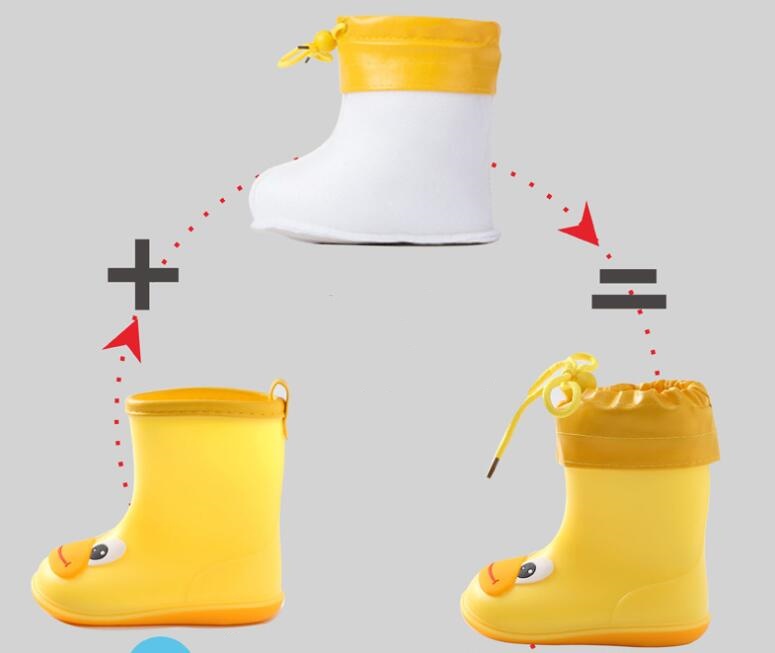 Botas de lluvia para niños, Botas de lluvia impermeables de Color sólido para niños y niñas, zapatos de agua duraderos antideslizantes cómodos para niños al aire libre