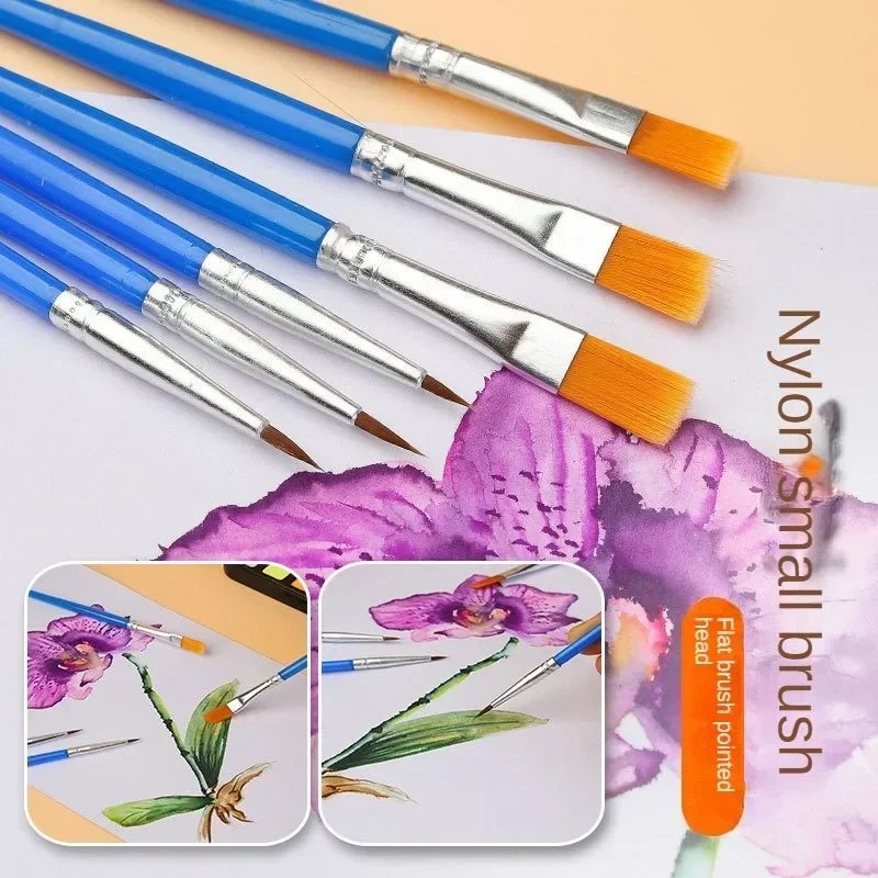 10/20/50 PCS Pennelli Set Acrilico con Pennelli a punta rotondi piatti Mestieri Acquerello Pittura a olio Pennelli Rifornimenti d'arte