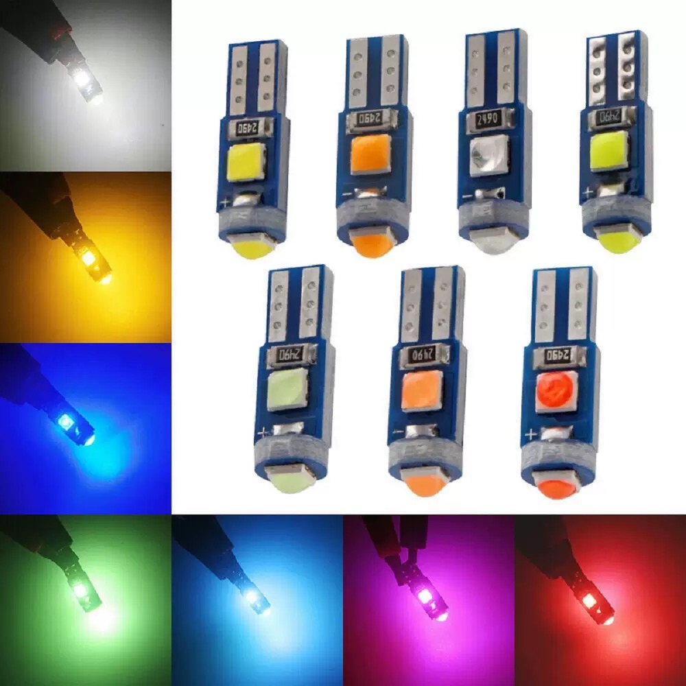 10PCS Super Heldere LED T5 3SMD Auto Motor Dashboard Licht Wedge Instrument Lamp Indicator Signaal Lampen DC12V 3030smd