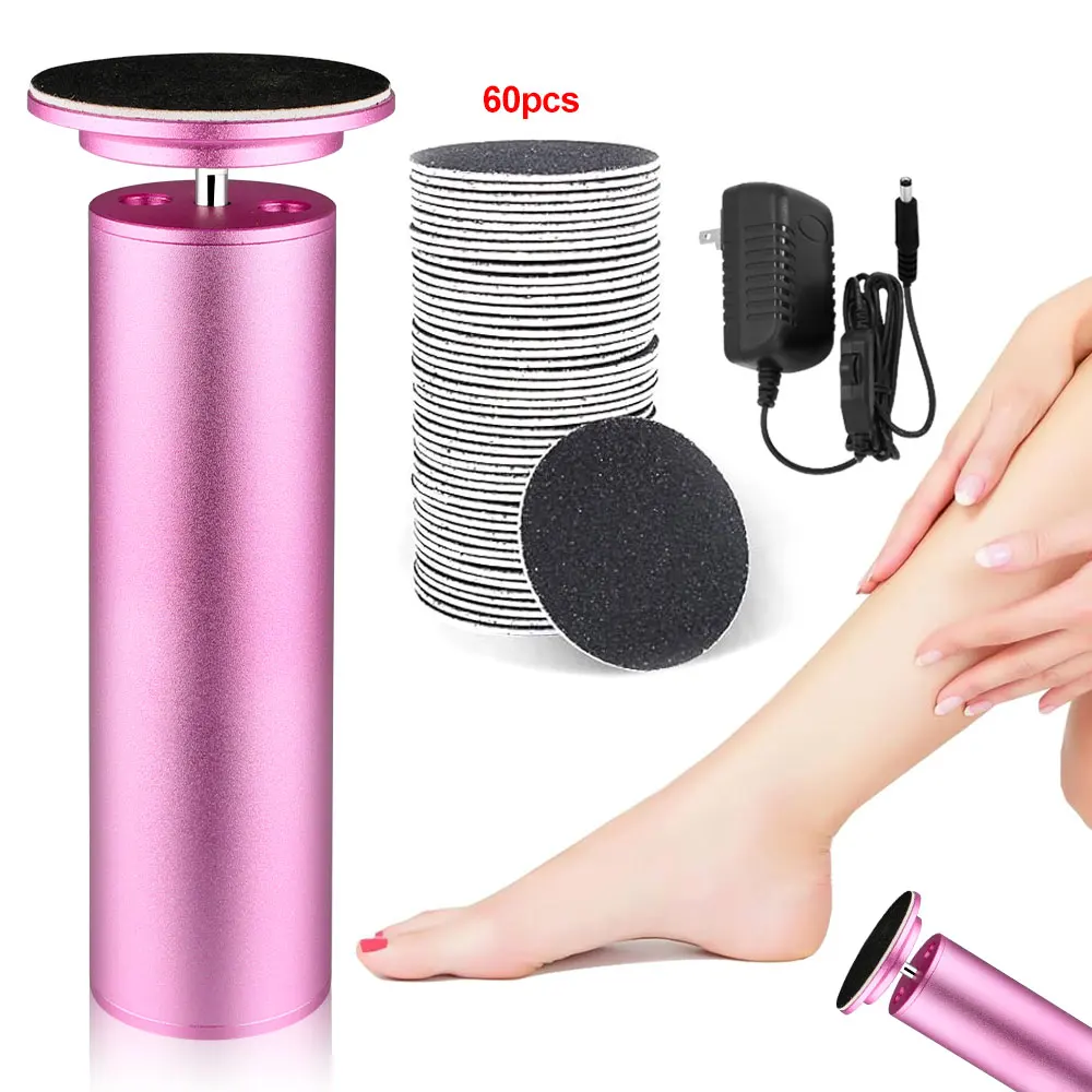 Removedor elétrico de calos de pés, arquivo de cuidados com os pés, calcanhares, pele morta, ferramenta de pedicure, moedor eletrônico de pés e lixa de substituição