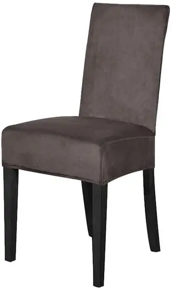 Esszimmerstuhlbezug aus Spandex-Samt für Hochzeitsbankett, heller Kaffee