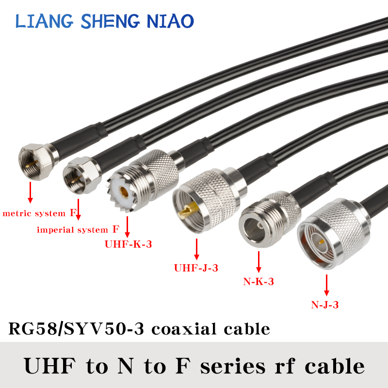 Rg58同軸ケーブル、オスからメスへのコネクタ、Pigtail同軸ケーブル、uhf、pl259、0.3m-30m