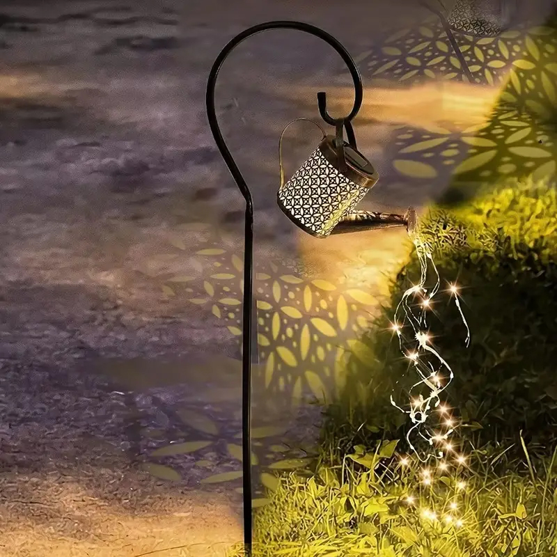 Kettle Lights Garden Lawn Decorative Lights Cutout Kettle Ground Lamp Solar Night Lights Outdoor Garden Decoration