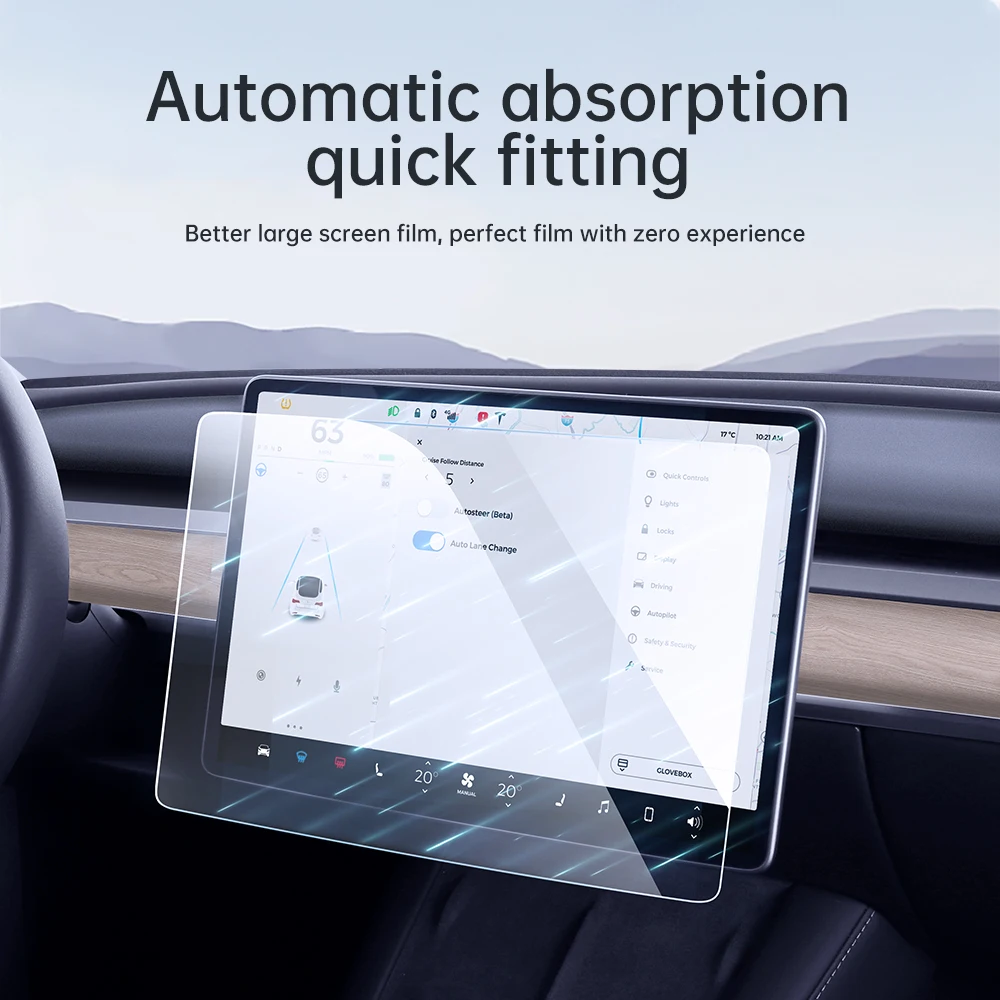 YZ Tempered Glass Screen Protector For Tesla Model 3 Highland Model Y Juniper 2025 Center Console HD Protection Screen Protecto