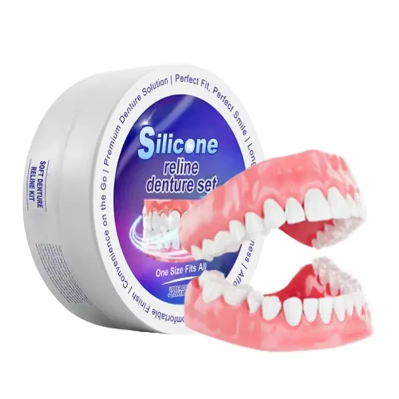 Set di protesi in silicone adatte per protesi ortodontiche temporanee Dente finto Igiene orale Cura Sbiancamento Protesi Simulazione Bretelle