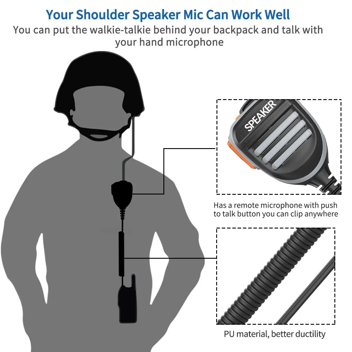 Walkie talkie microfone alto-falante microfone duplo ptt compatível com rádio UV-98 plus UV-99 r6000 radtel RT-880 RT-880G RT-6D