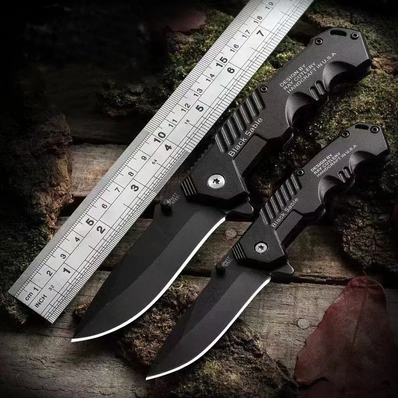 Mini cuchillo plegable de acero inoxidable para exteriores, cuchillo plegable de defensa de alta dureza, cuchillo de supervivencia para acampar, multiusos