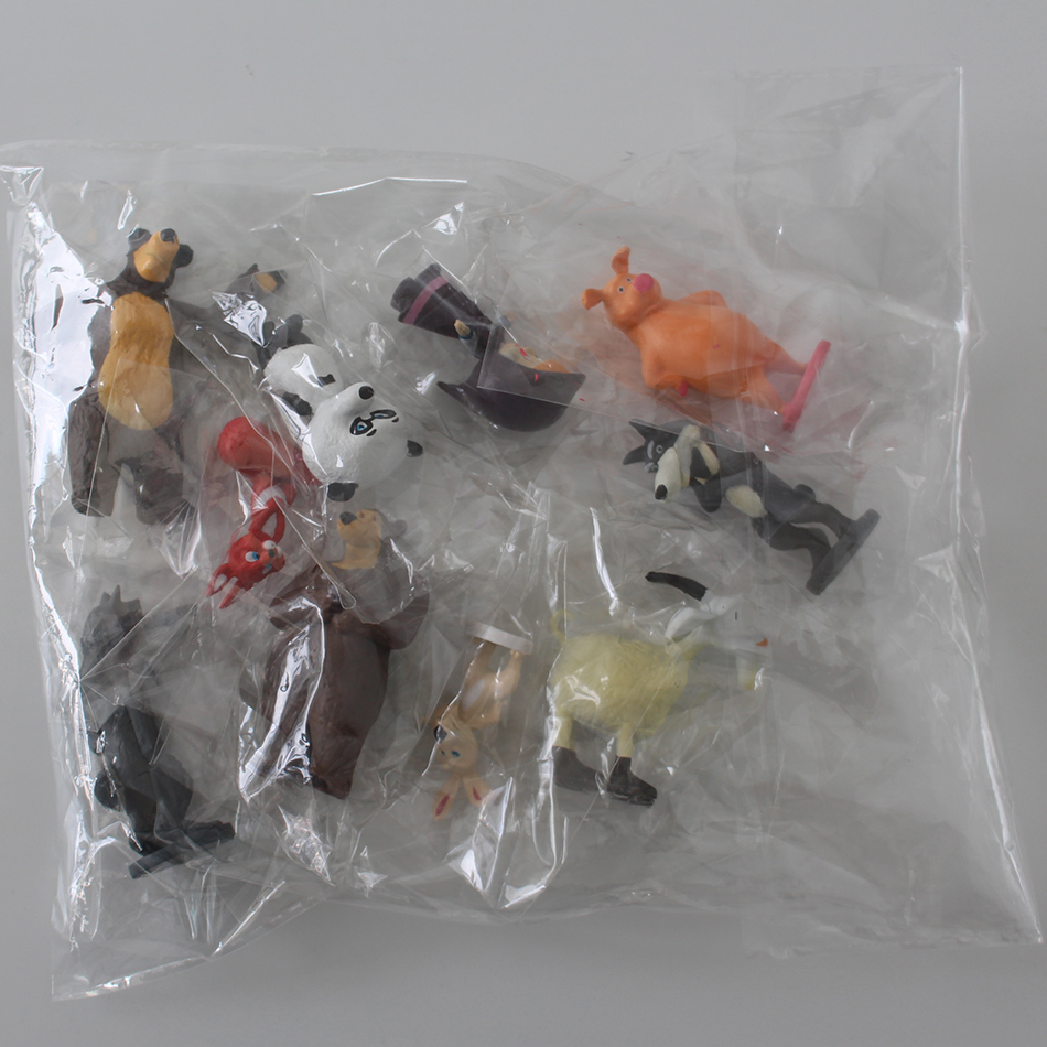 10 Stück Mascha und der Bär Actionfigur Anime Modell Cartoon Spielzeug für Freunde Geschenke