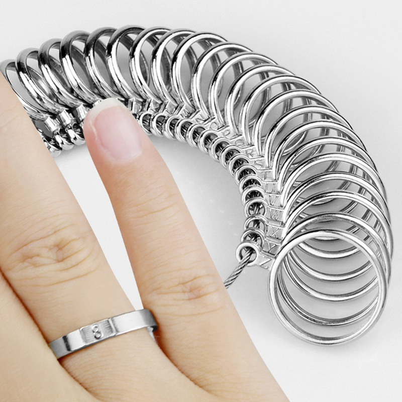 Metal Ring Gauges Sizer Meter Hand Loop Jewellery Measuring Ring Tool Finger Ruler Measurement Finger Circumference UK Size