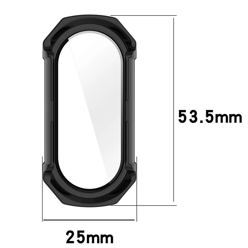 + แก้วสําหรับ Xiao mi mi Band 9 Anti-scratch ป้องกันรอบ PC ป้องกันหน้าจอกันชนสําหรับ mi Band 9 ฝาครอบ SHELL