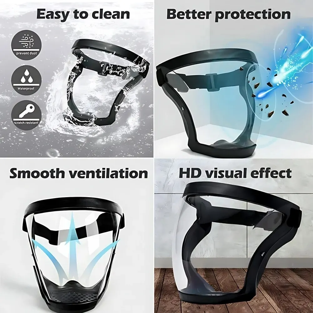 Maschera protettiva antiappannamento maschera per saldatura maschera antipolvere Anti-spruzzo casco trasparente confortevole protegge la copertura della maschera per gli occhi