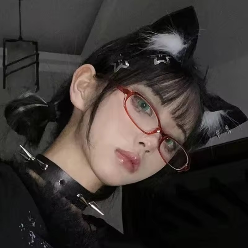 여성용 레트로 타원형 안경, Y2KGirls 레드 그린 프레임, 유리 안경 장식 컴퓨터 안경, 1/3/5 PC