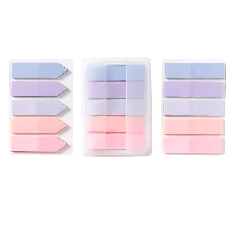 สติกเกอร์ใส PET 1 ชิ้น สติกเกอร์โน้ตแบบมีกาวในตัว สีโมรันดี ขนาด 5 * 20 อุปกรณ์สำนักงาน กระดาษโน้ต