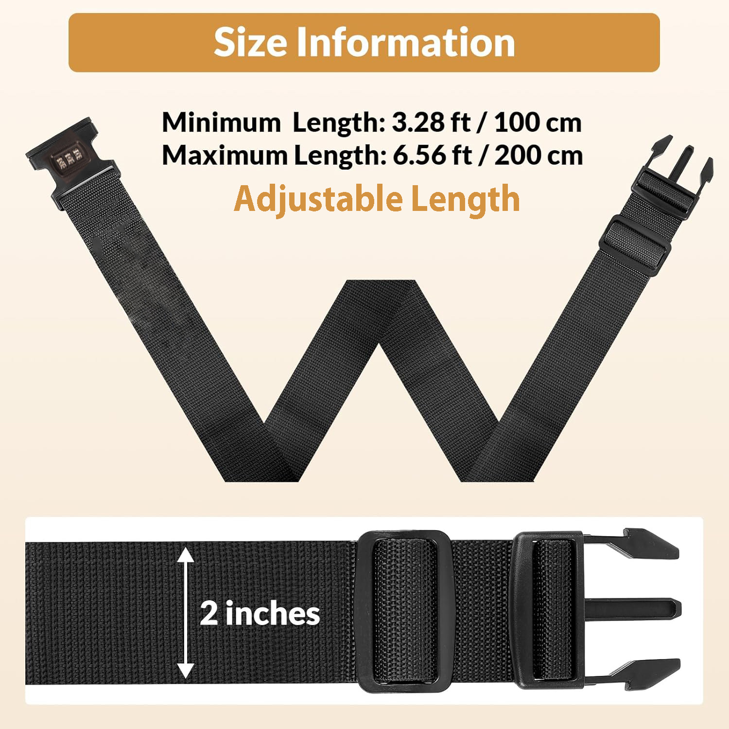 Adjustable Luggage Strap for Suitcases TSA-Approved with Lock Keep Bundling Packing Belt Suitcase Safety Travel Bag Accessories