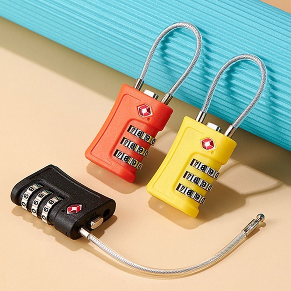 Anti-Theft Combinação Bloqueio com 3 Dígitos, Corda, Ferramentas de Segurança, Mala, Bagagem Codificado Bloqueio, TSA Cadeado, Viagem Gabinete Lock