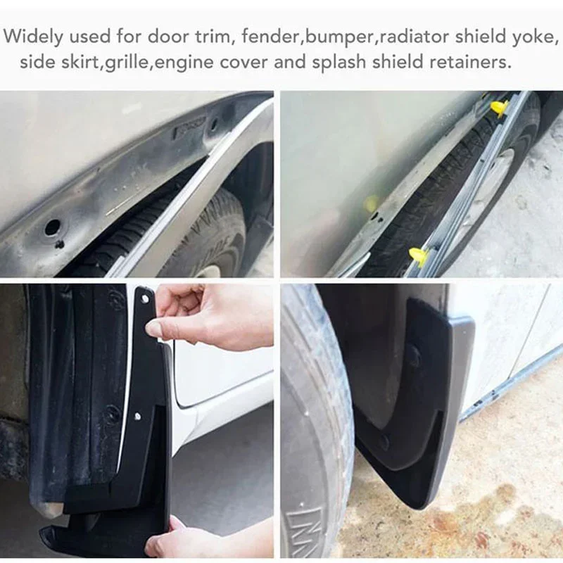 8 mm kunststof klinknagels bevestigingsmiddelen voor autobumperspatbord, zwarte clips voor Toyota, Nissan, Kia, Yamaha