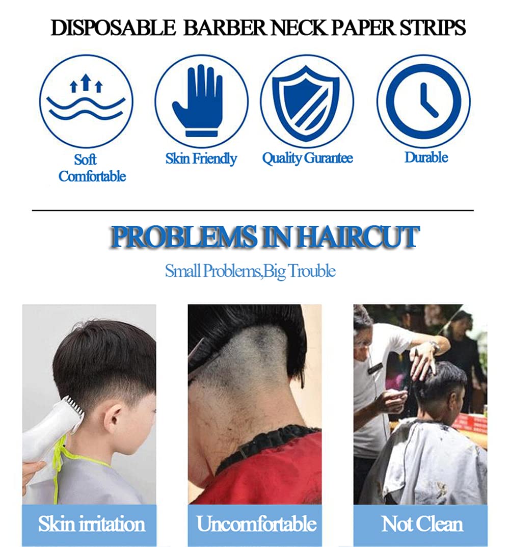 Barber Professional Black Neck Paper Barber Disposable Tissue Collar Tapes Salon Hairdressing Necks Covering Tools Accessories